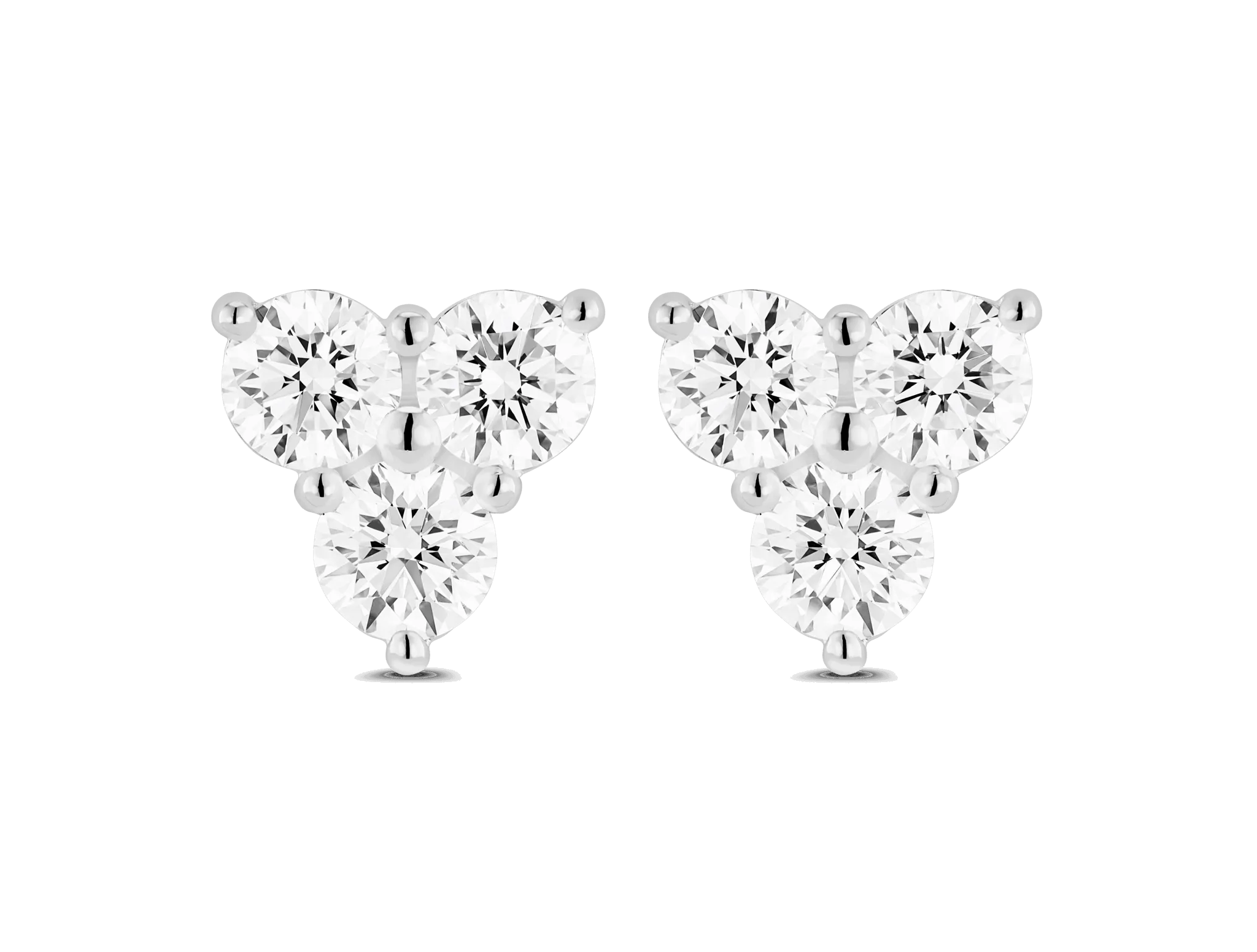 Lab-Grown Diamond ⅗ct. tw. Mini Trio Round Brilliant Studs | White