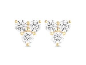 Lab-Grown Diamond ⅗ct. tw. Mini Trio Round Brilliant Studs | White