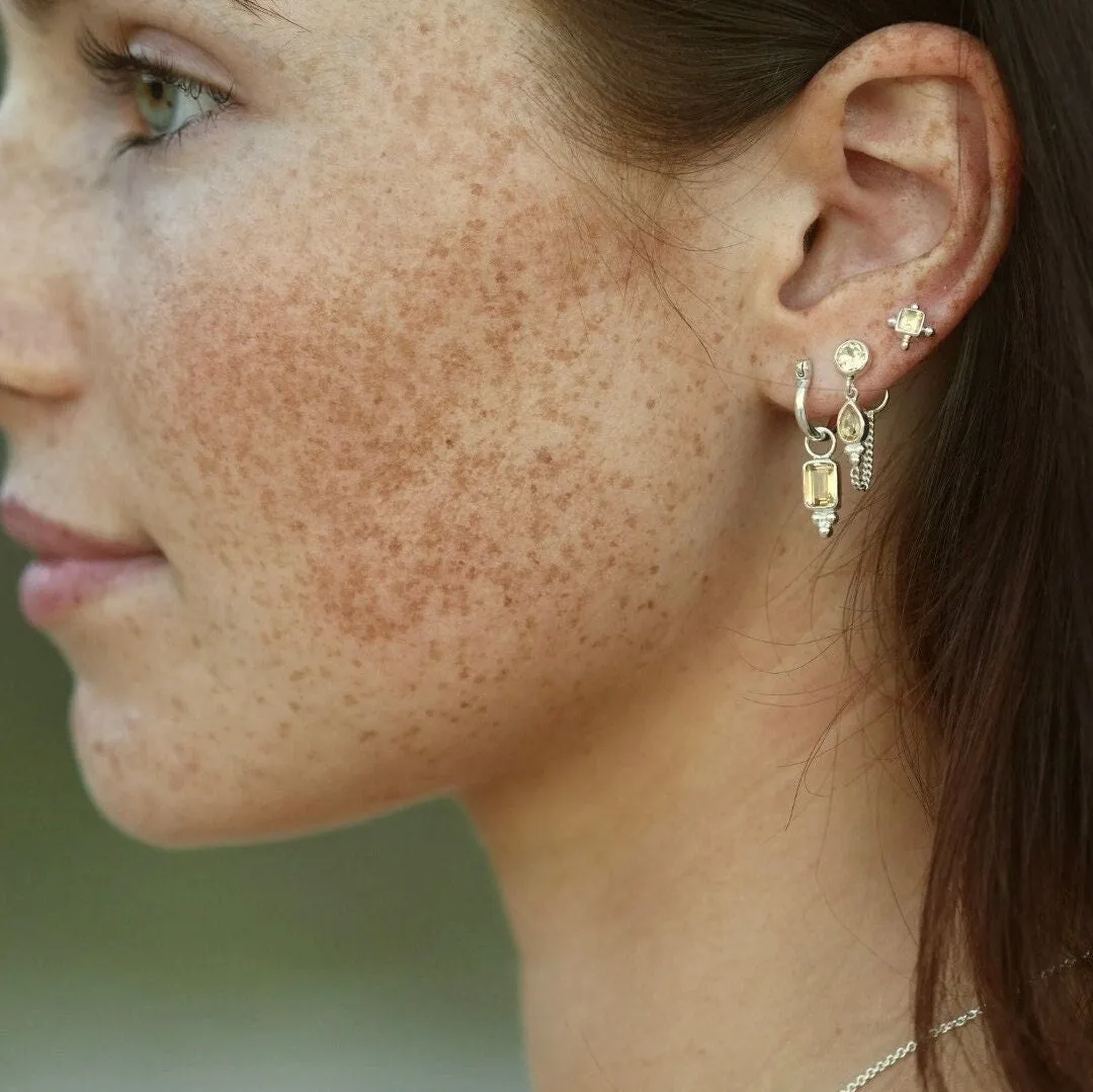 Leona Silver Citrine Studs