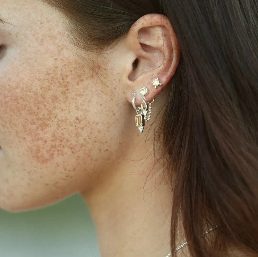 Leona Silver Citrine Studs