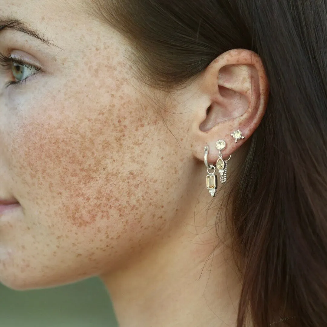 Leona Silver Citrine Studs