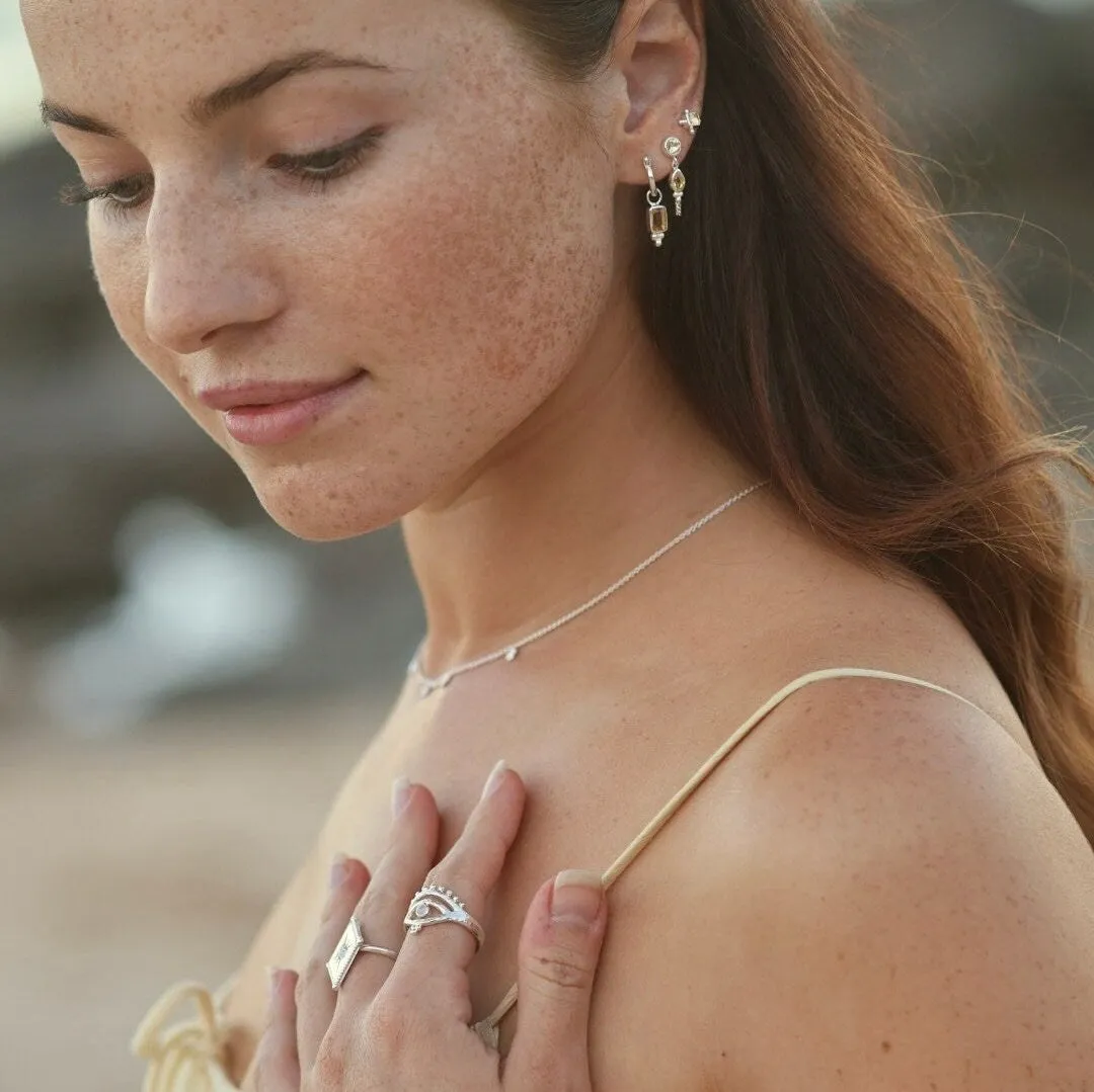 Leona Silver Citrine Studs