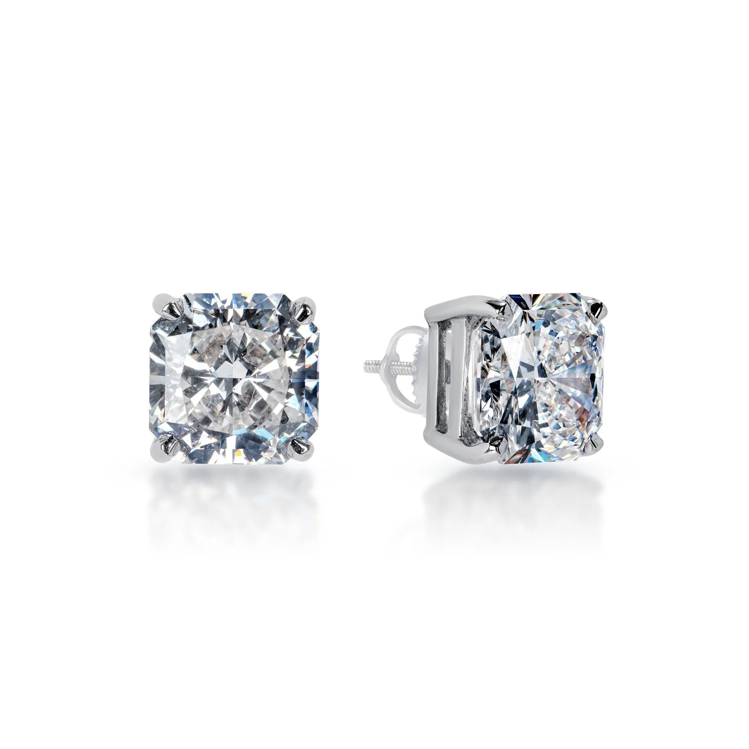 Lesly 6 Carat Radiant Cut Lab Grown Diamond Studs Earrings in 14k White Gold