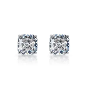 Lesly 6 Carat Radiant Cut Lab Grown Diamond Studs Earrings in 14k White Gold