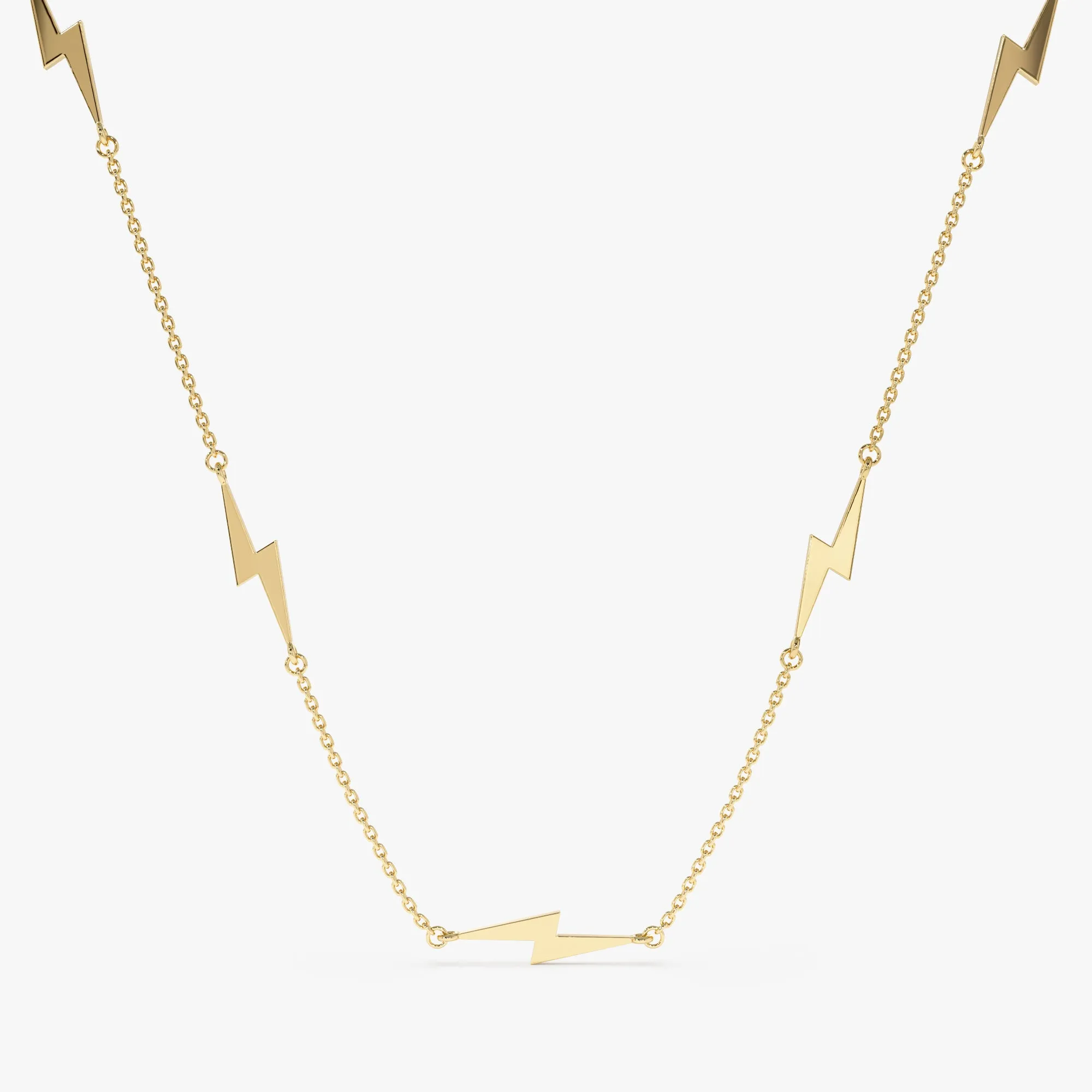 Lightning Bolt Station Necklace, Briella