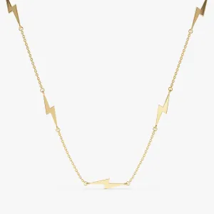 Lightning Bolt Station Necklace, Briella