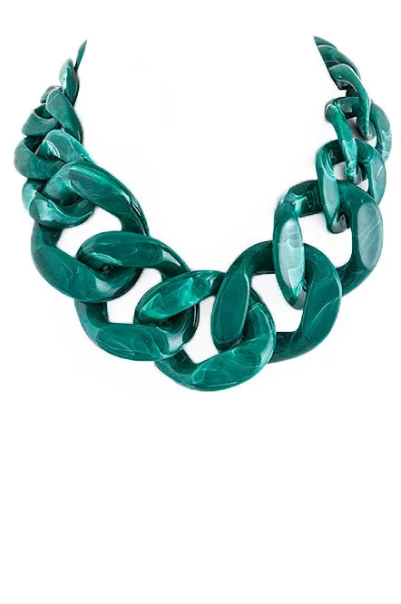 Malachite Chain Necklace