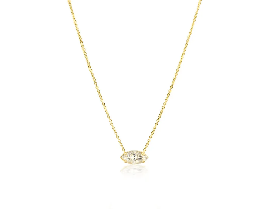 Marquise Cut Moissanite Necklace