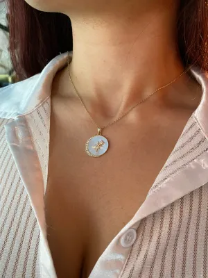 Mother of Pearl Moon Necklace