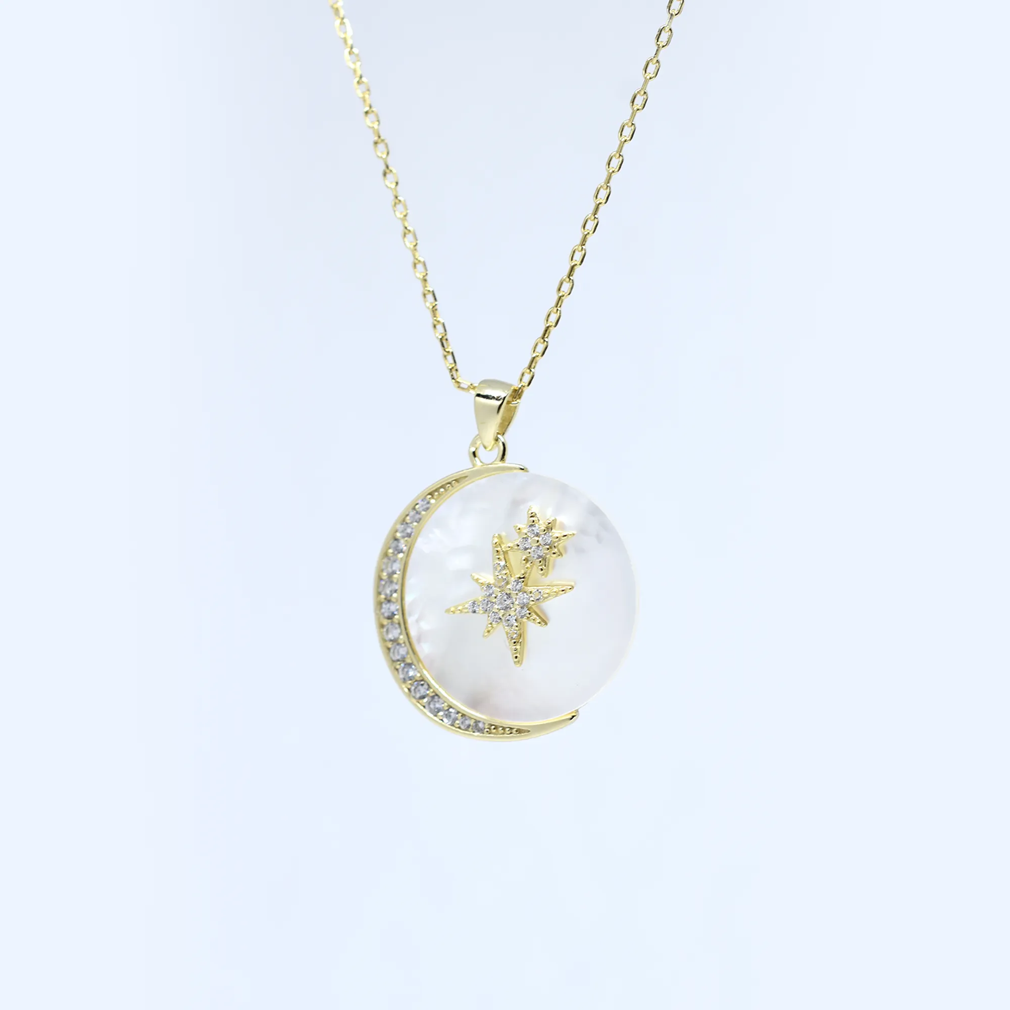 Mother of Pearl Moon Necklace