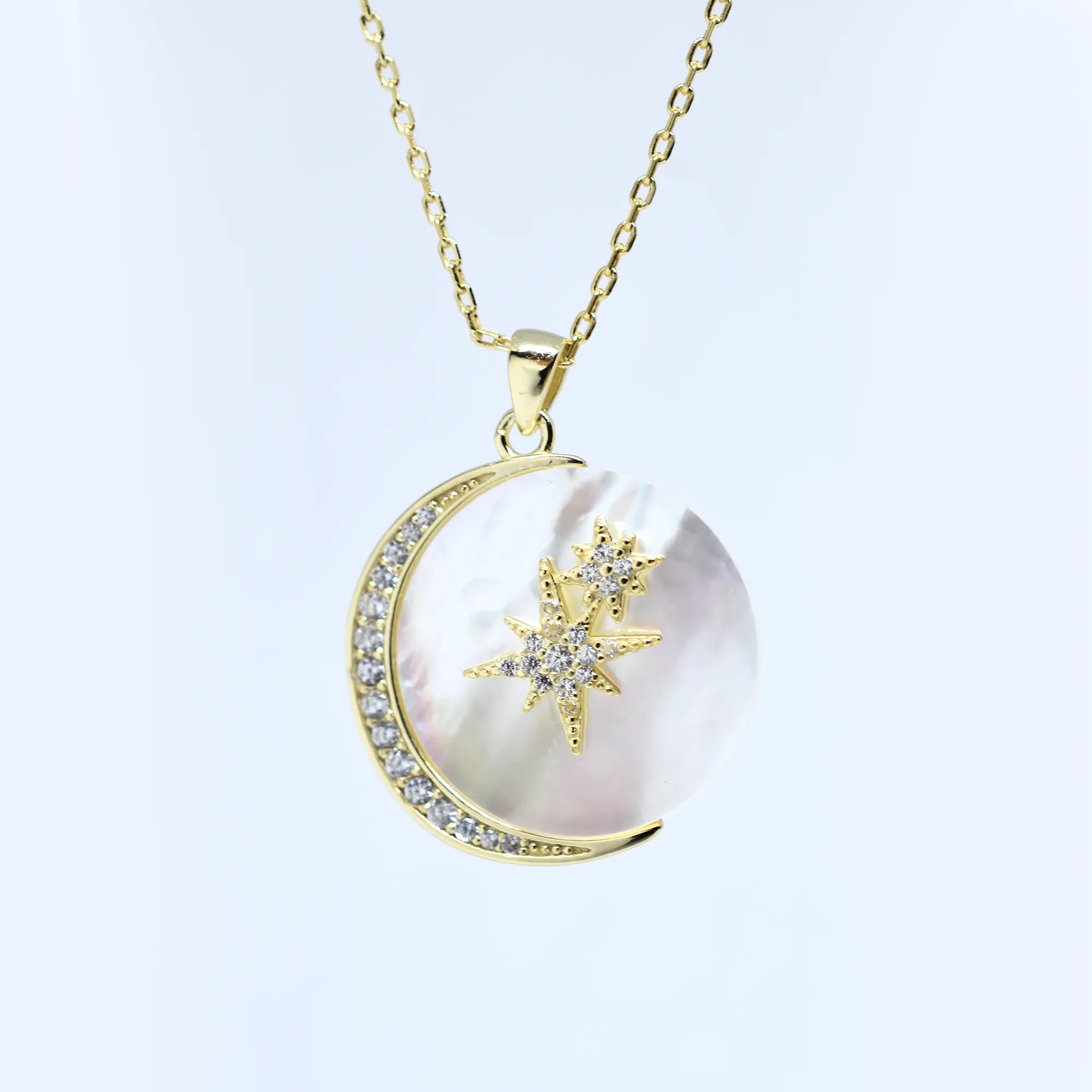 Mother of Pearl Moon Necklace