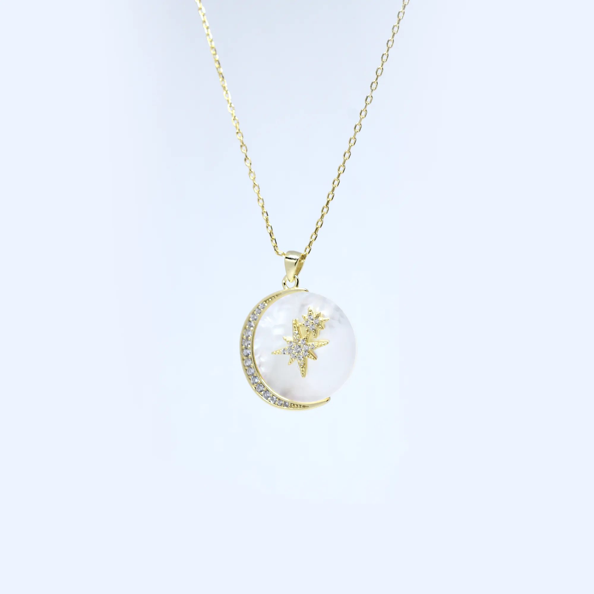 Mother of Pearl Moon Necklace