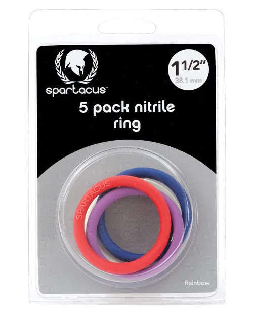 Nitrile Cock  Ring Set 1.5" - Asst Pack Of 5