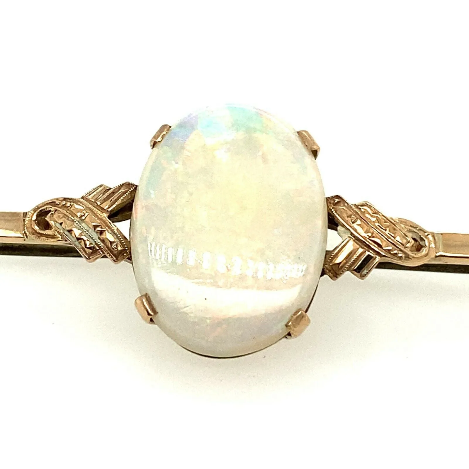 Opal 9ct Yellow Gold Brooch