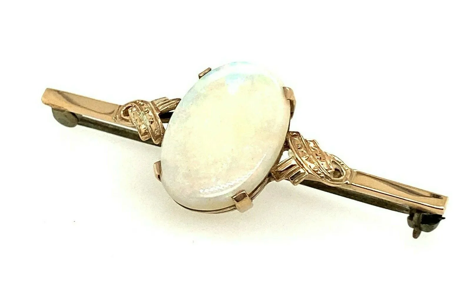 Opal 9ct Yellow Gold Brooch