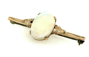 Opal 9ct Yellow Gold Brooch