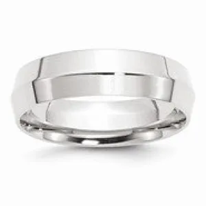 Palladium 6mm Knife edge Wedding Band Ring