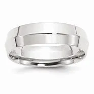 Palladium 6mm Knife edge Wedding Band Ring