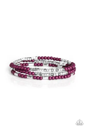 Paparazzi Bracelet ~ Micro Beading - Purple