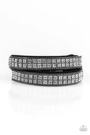 Paparazzi Bracelet ~ Rock Band Refinement - Black