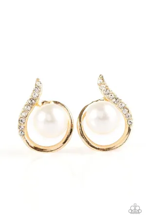 Paparazzi Earring ~ Ballroom Beauty - Gold