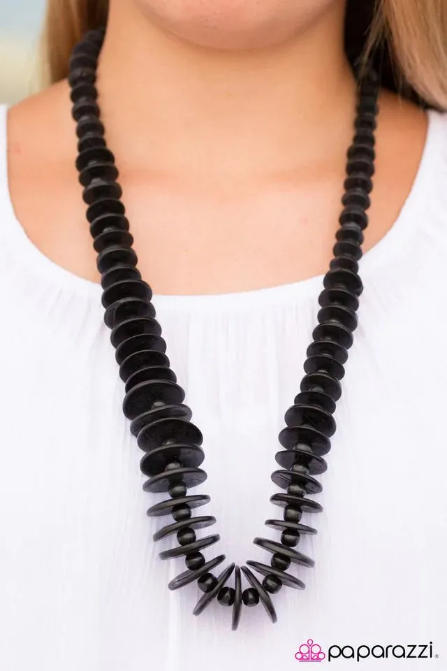 Paparazzi Necklace ~ Maui Mai Tai - Black