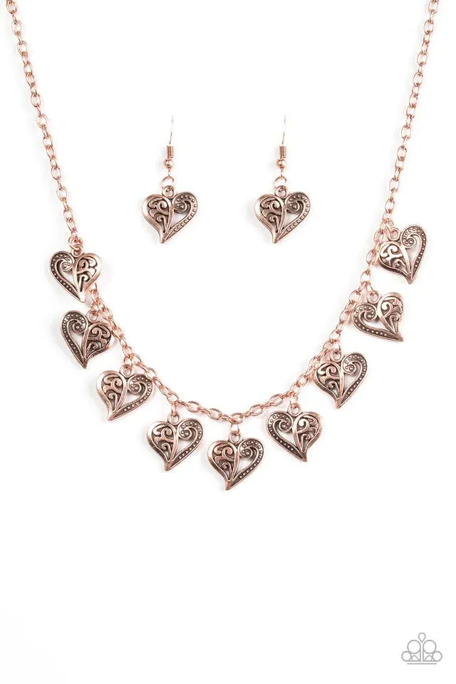 Paparazzi Necklace ~ Speaking From The Heart - Copper