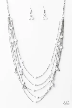 Paparazzi Necklace ~ Take Five! - White