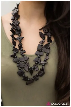 Paparazzi Necklace ~ Take It Outside - Black