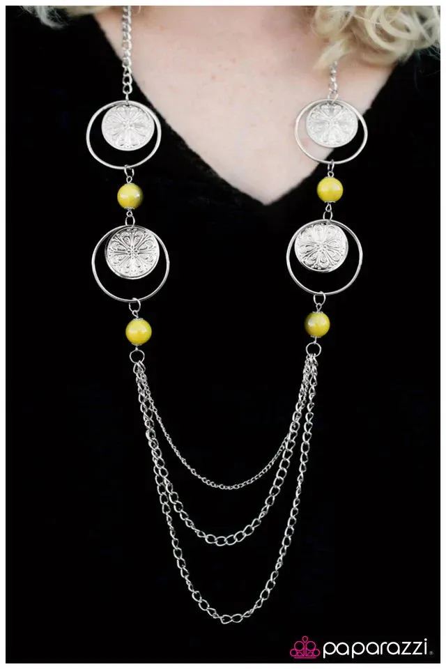 Paparazzi Necklace ~ Utter Amazement - Yellow