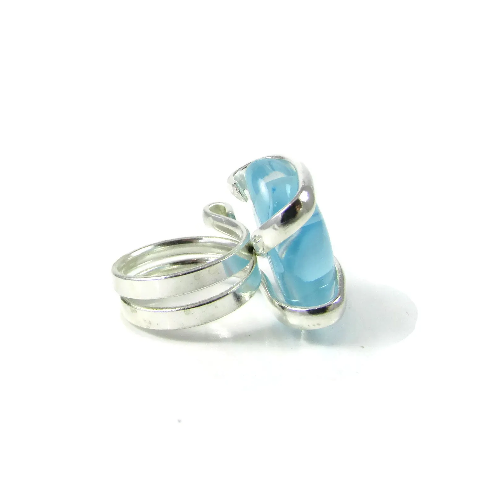 Parallel Ring - Sky Blue Stripe