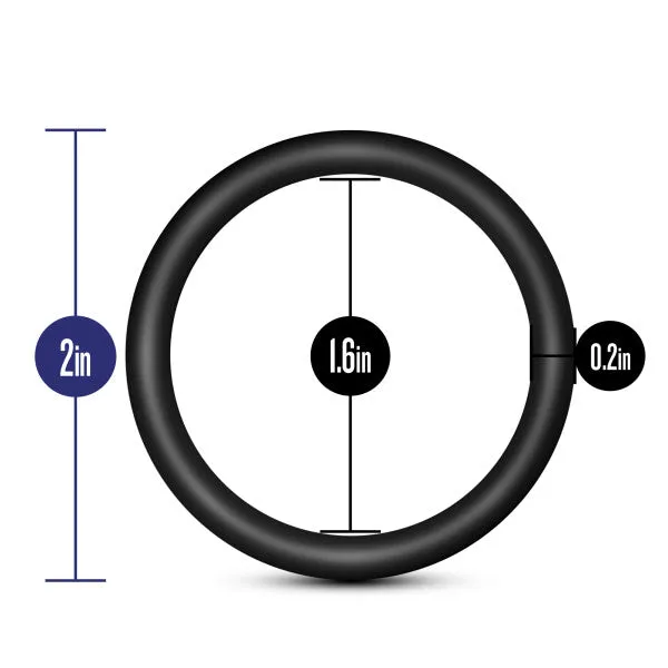 Performance Vs3 Pure Premium Silicone Cockrings Large Black