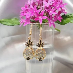 Pineapple Paradise Hawaiian Drop Earrings