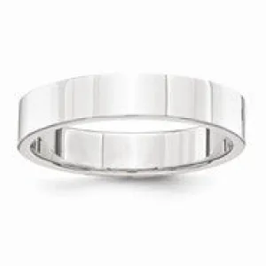 Platinum 4mm Comfort-Fit Flat Wedding Band Ring