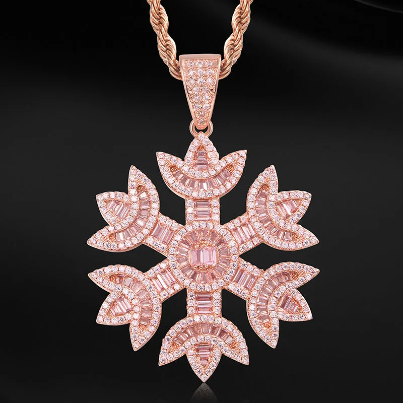 Rose Gold Snowflake Pendant