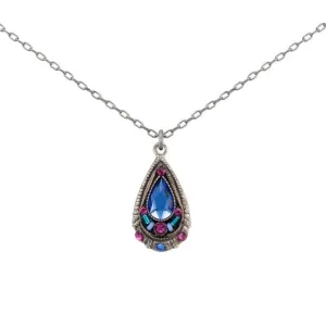 Sapphire Simple Drop Pendant Necklace