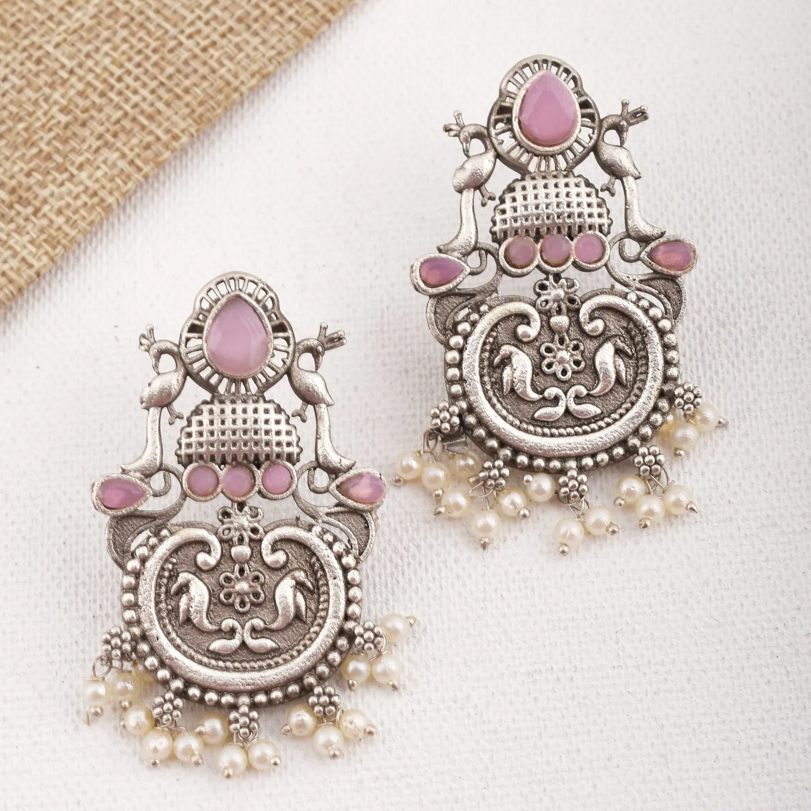 Sarika Peacock Stud Earring