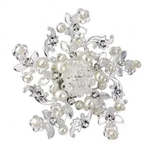 SassB Kathryn Crystal and Pearl Brooch