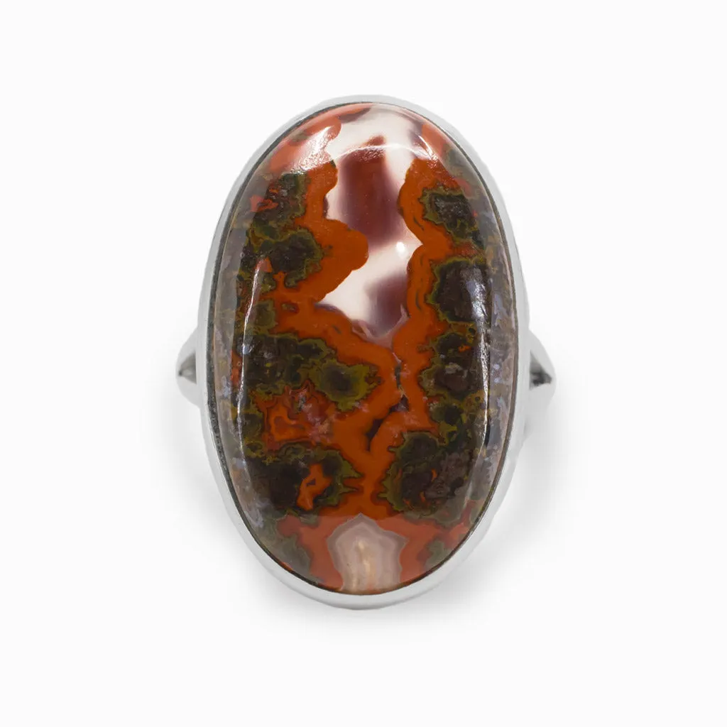 Seam Agate Ring