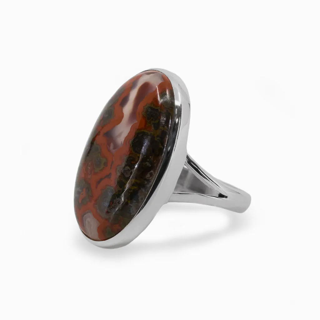 Seam Agate Ring