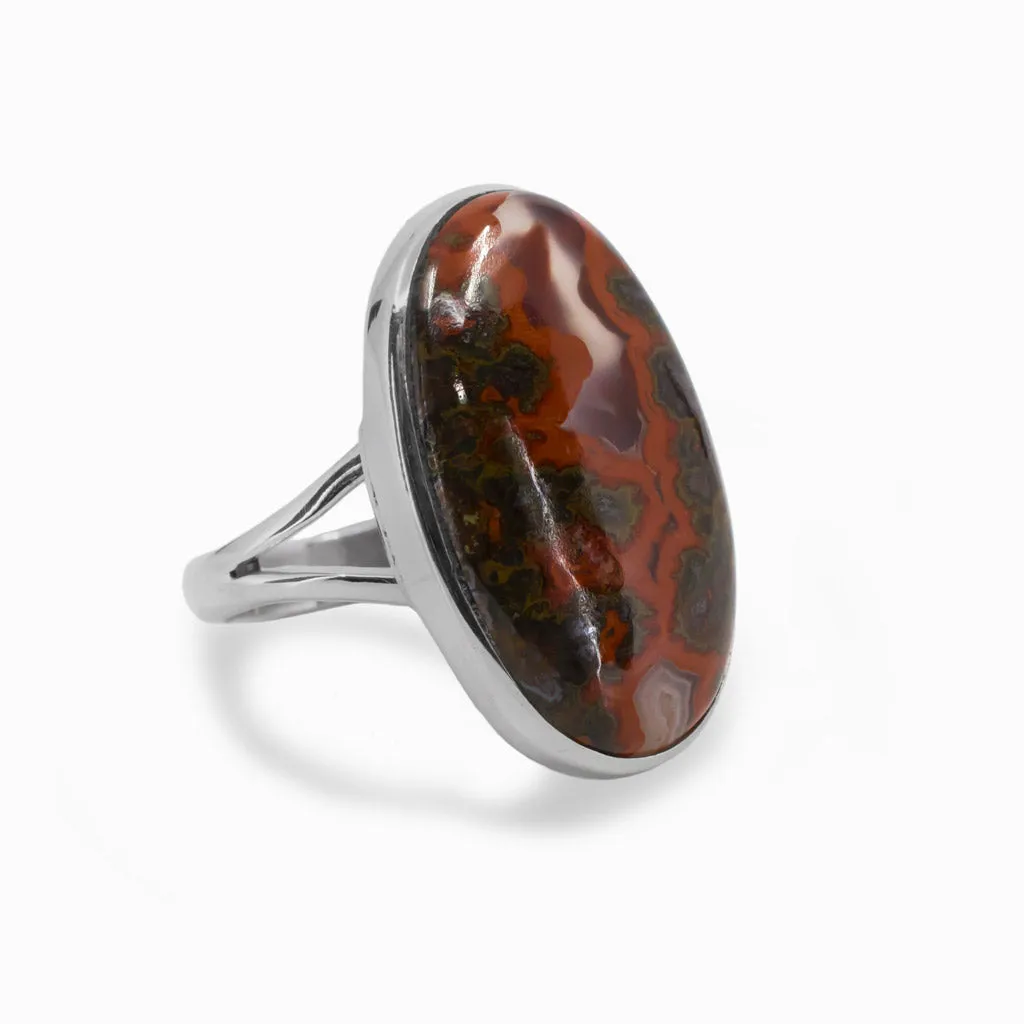 Seam Agate Ring