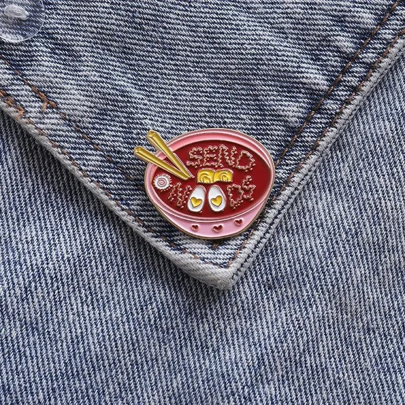 Send Noods Enamel Pin