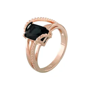 Solitaire colorful CZ Rose Gold rings