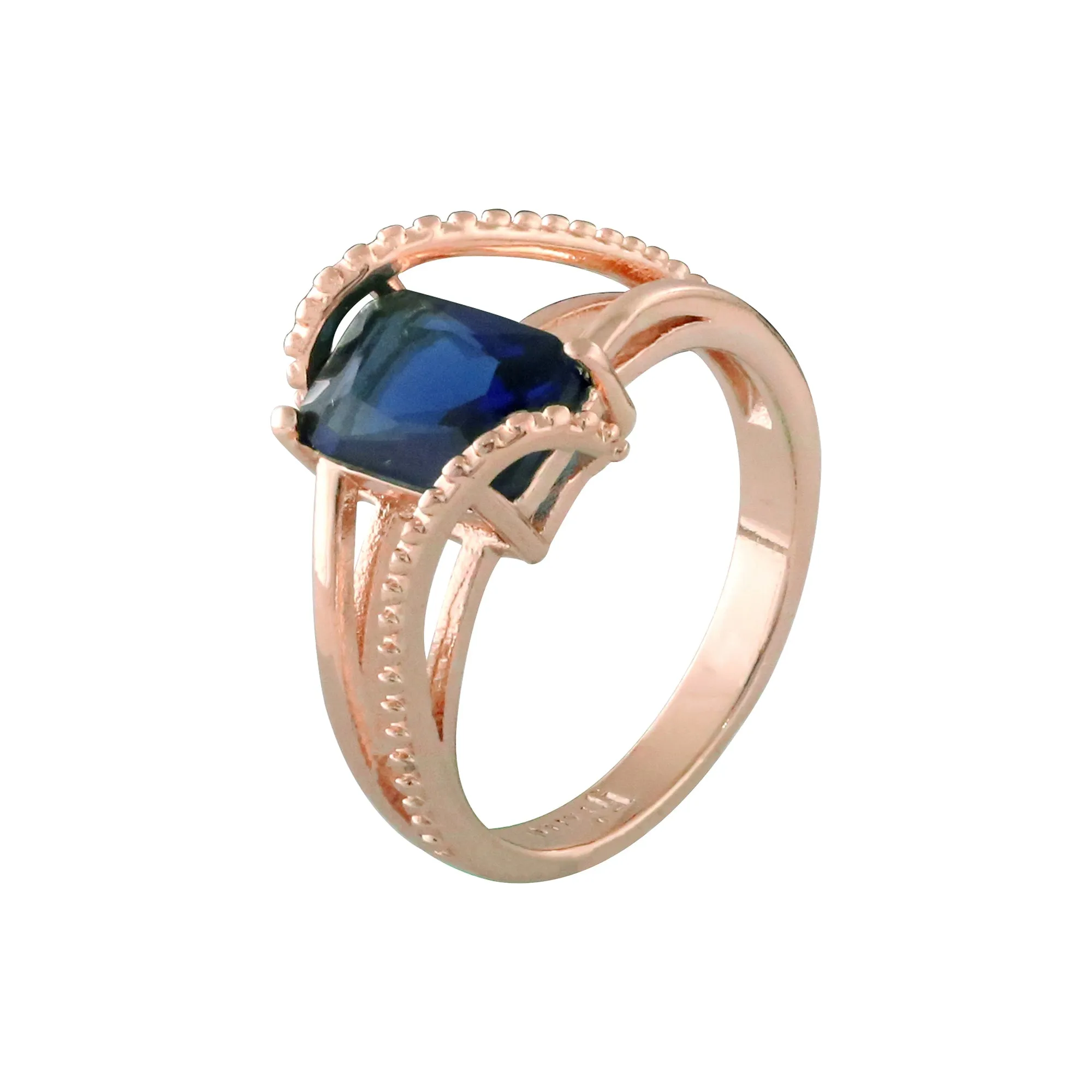 Solitaire colorful CZ Rose Gold rings