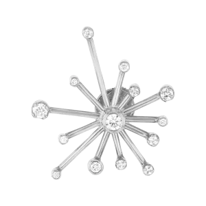 Starburst Diamond Brooch Pin