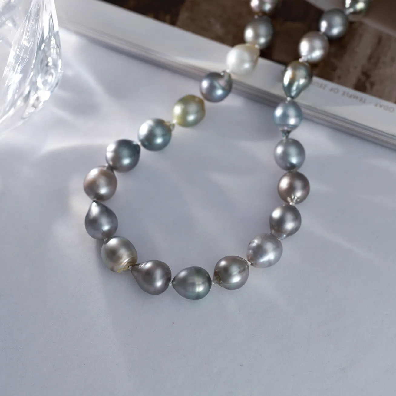 Tahitian Baroque Multi-colour Pearl Necklace WN00645