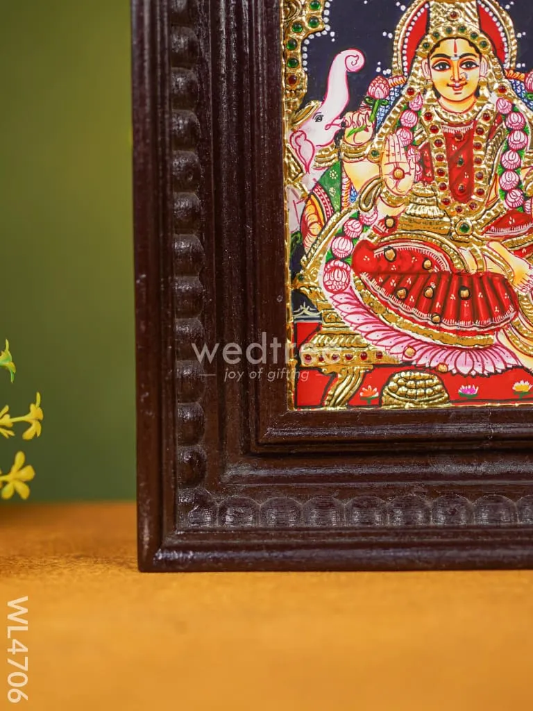 Tanjore Painting - Lakshmi - Flat (Gold Foil) - 8 x 6 inch - WL4706