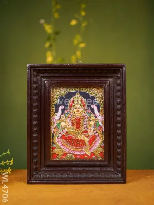 Tanjore Painting - Lakshmi - Flat (Gold Foil) - 8 x 6 inch - WL4706