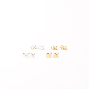 Teeny Heart Stud Earrings (2-pack)