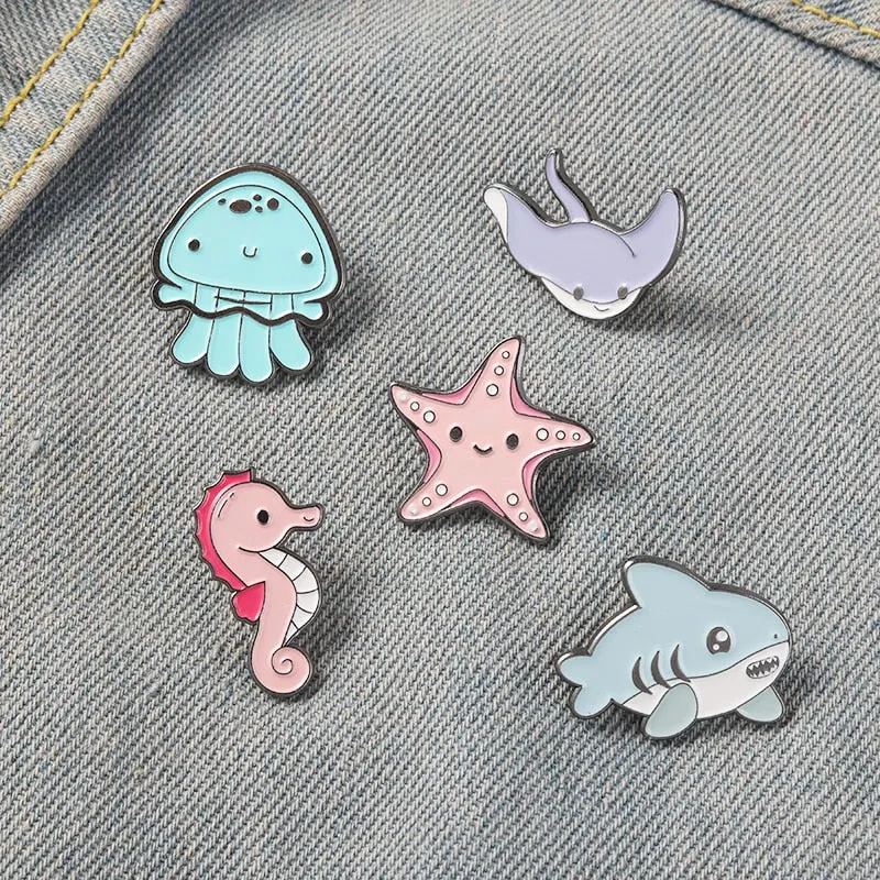 Tiny Sea Animal Pins